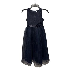Bonny Billy Elegant Navy Sleeveless Dress with‎ Bow Girls Size: 8/9